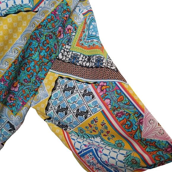 NY Collection -BOHO Hippie Peasant Fringe Open Kimono Cardigan Cover Up Size L - Picture 4 of 10